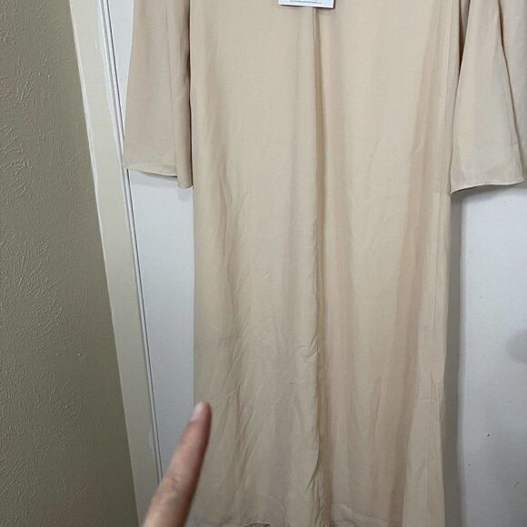 NEW! Fame X Partners Peach bell sleeve maxi dress size US 8 -Flawed- - Picture 12 of 13